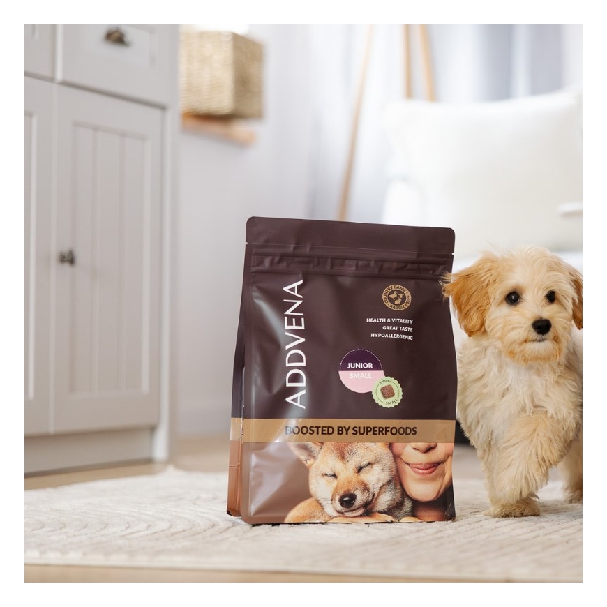 ADDVENA Sustiprintas supermaisto Junior Mažas Jautienos - sausa šunų maistas - 2,5kg – 4