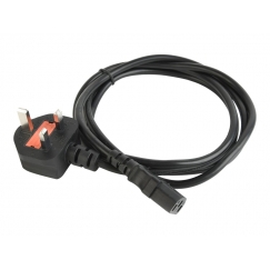 PC-187 UK power cord (C13), 5 A, 6 ft