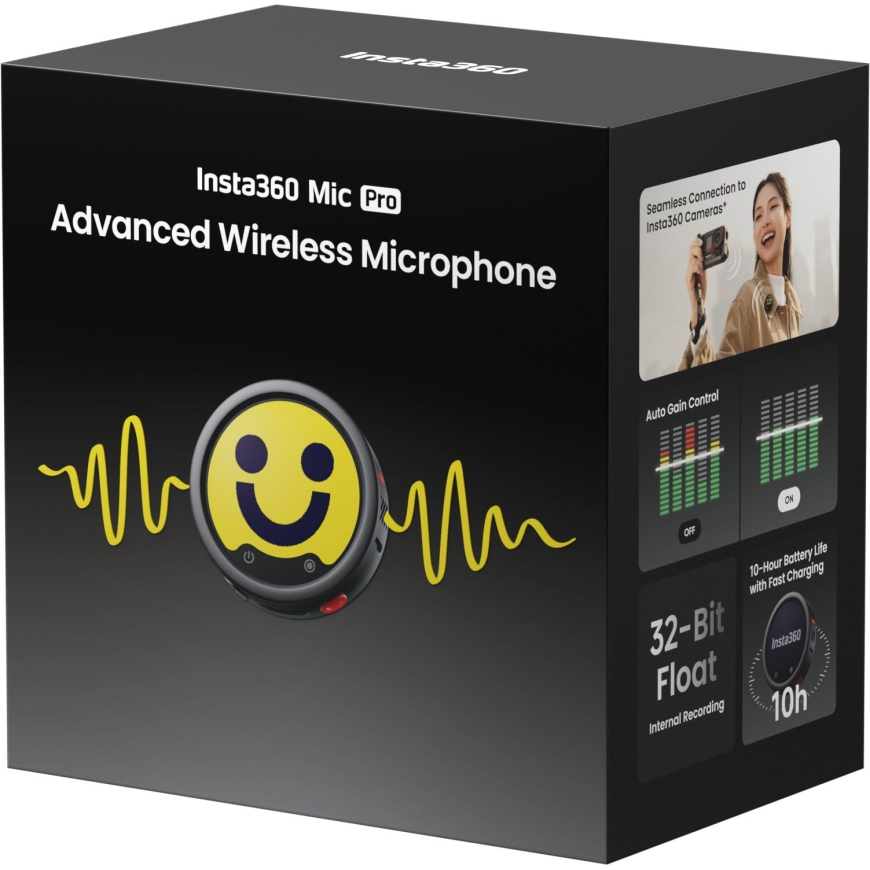 Insta360 Mic Pro Belaidis mikrofonas, juodas – 5