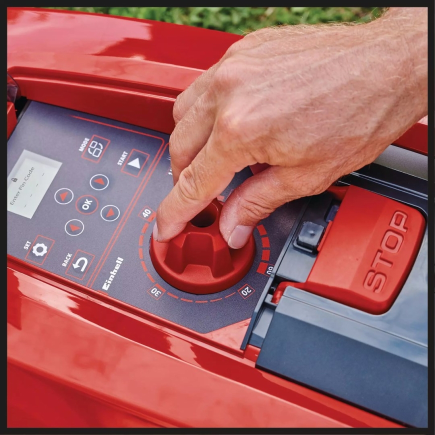 Einhell Freelexo Smart 750 akumuliatorinis vejapjovė juodos, raudonos ir sidabro spalvos – 4