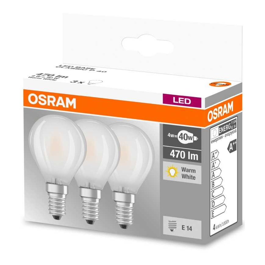 Osram LED E14 4W 2700K 470lm – 3