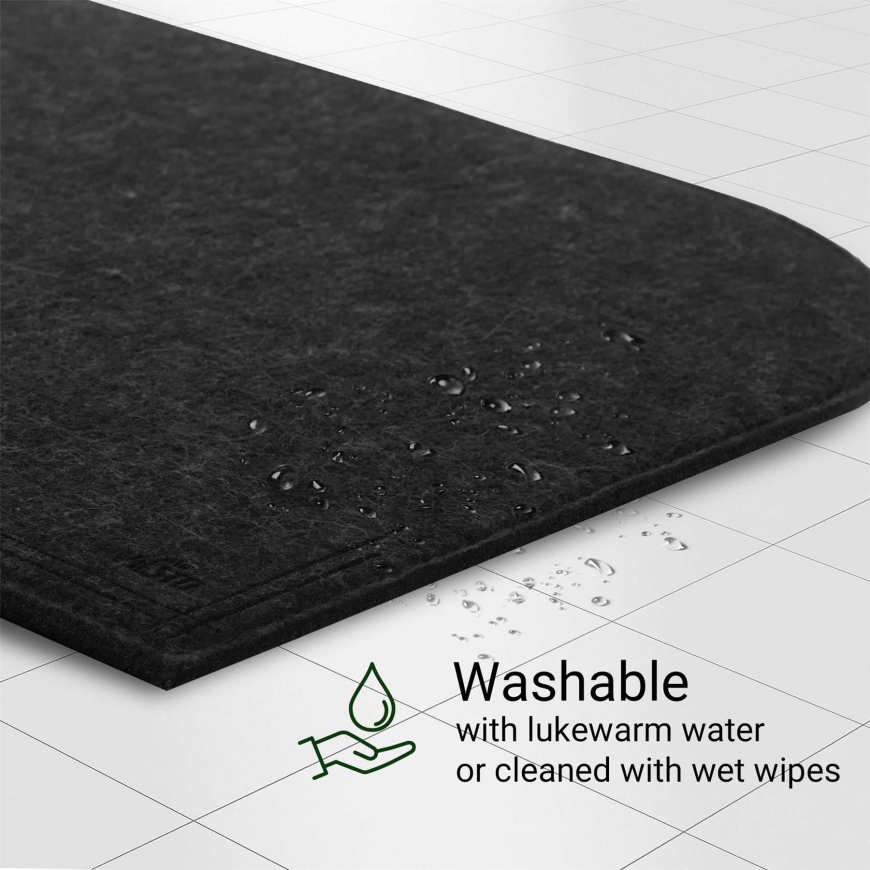 VILSTO Felt fabric table mats (18pcs) Dark grey – 2