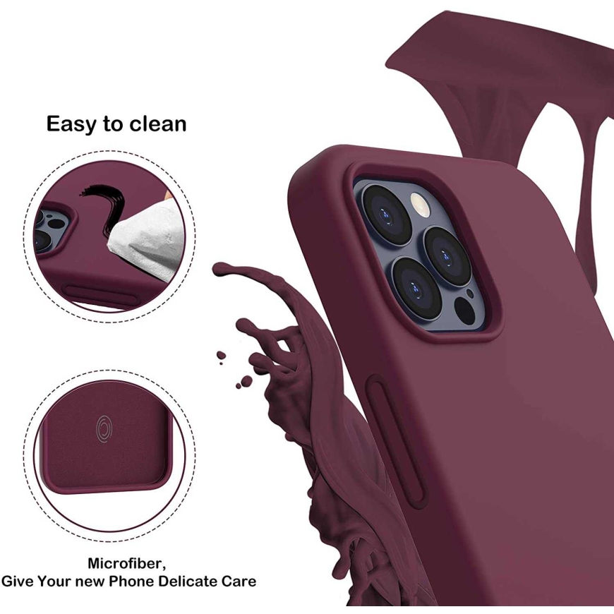Riff mīksta silikona aizmugurējā vāciņš Apple iPhone 11 bordo – 3