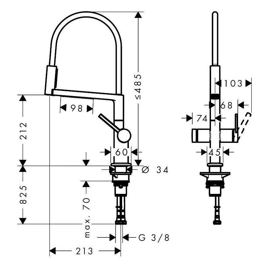 Hansgrohe Talis Select M54 PowderSpray 3je Chrome