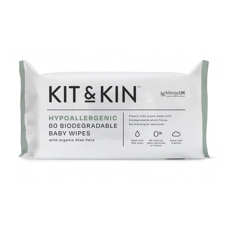 Kit & Kin Набор детских влажных салфеток, 10 x 60 шт. – 3