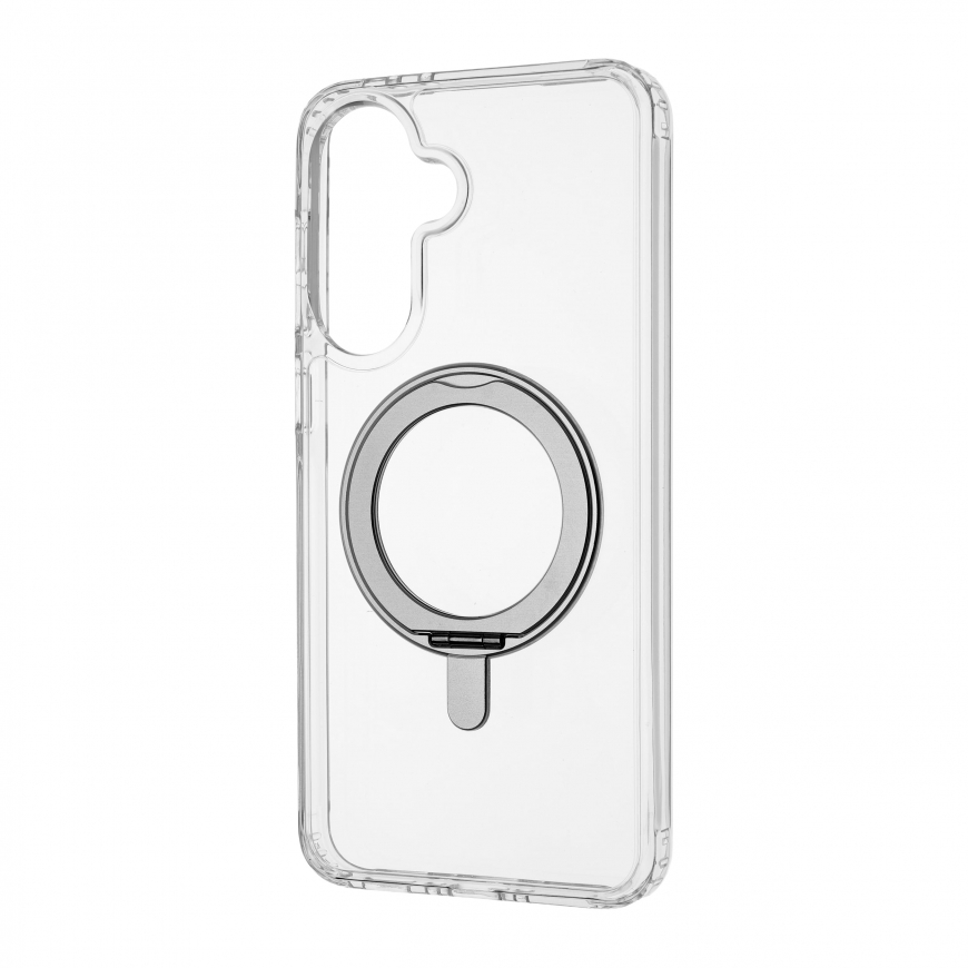 FoneKit Premium Kickstand MagSafe aizsargapvalks ar statīvu, Samsung Galaxy A37, caurspīdīgs – 4