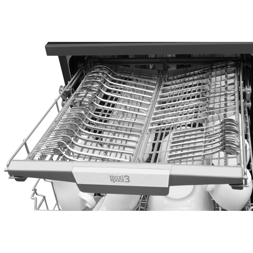 Amica DFM66B8EOqBH 60 cm laisvai stovinti indaplovė, juoda – 2