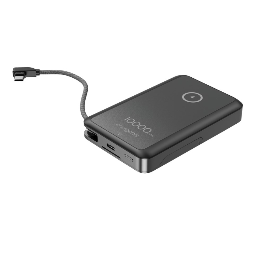 Gembird PB10-WPC15MS-01 Magnetic wireless powerbank with integrated stand, 15W, 10000 mAh, black – 3