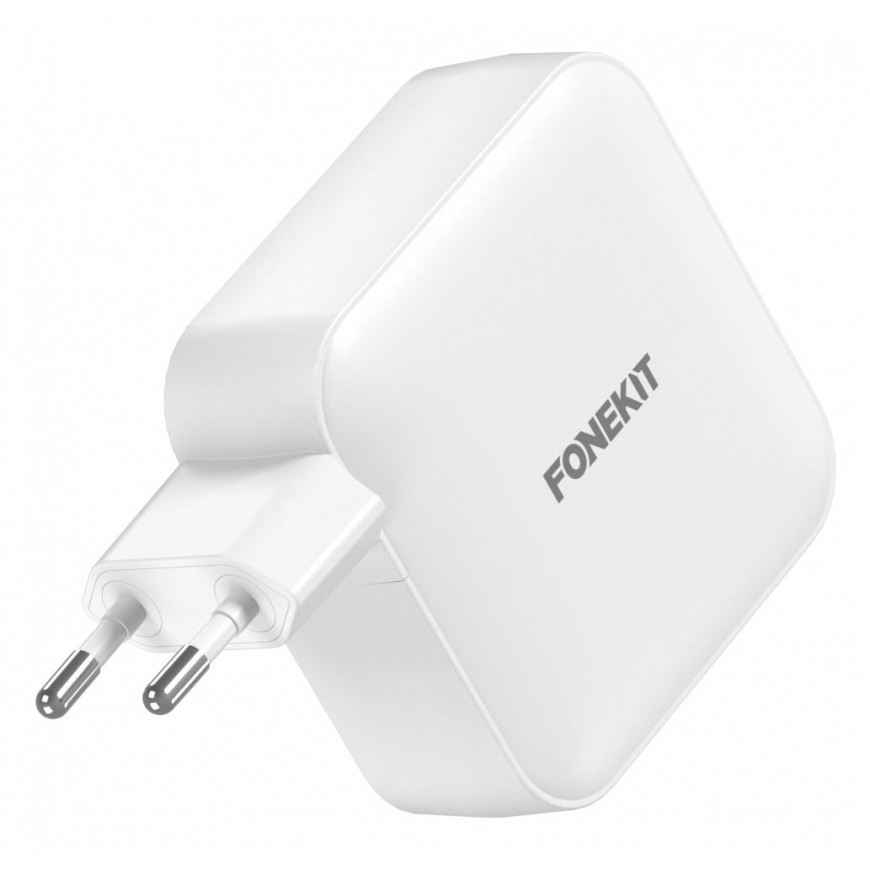 FoneKit GaN PD 165 W kiirpinkla, 3 × USB-C + USB-A, valge – 4