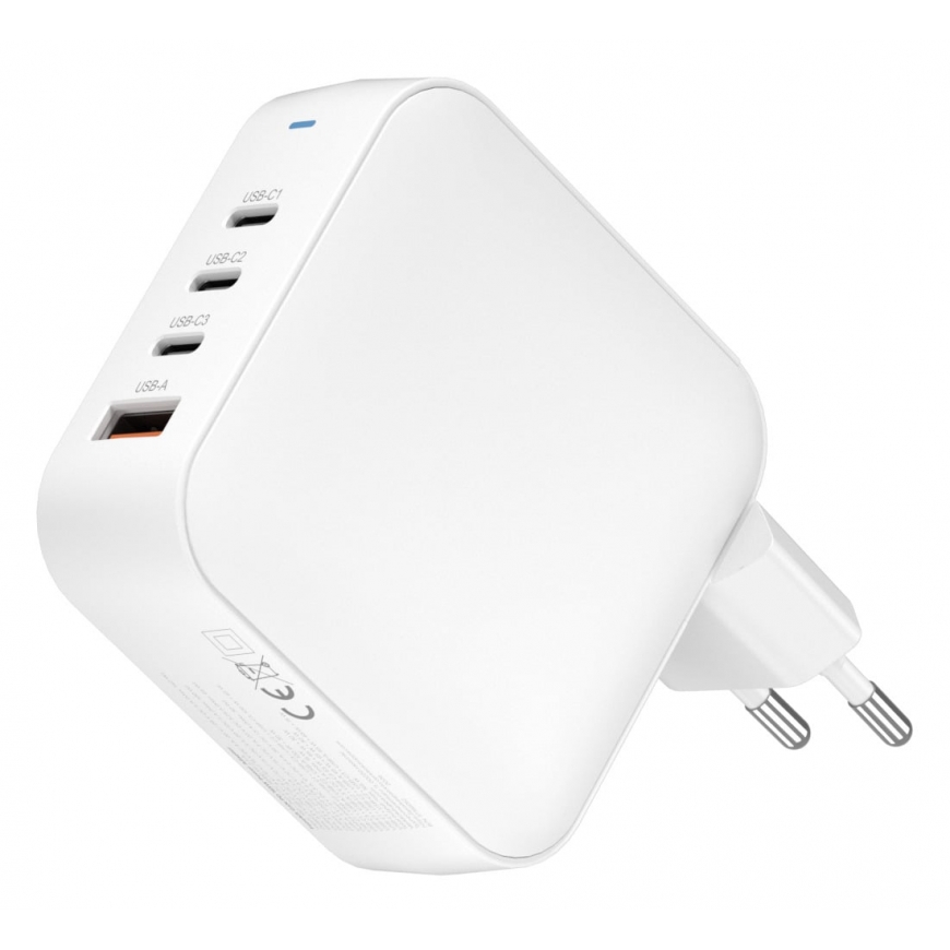 FoneKit GaN PD 165 W kiirpinkla, 3 × USB-C + USB-A, valge – 5