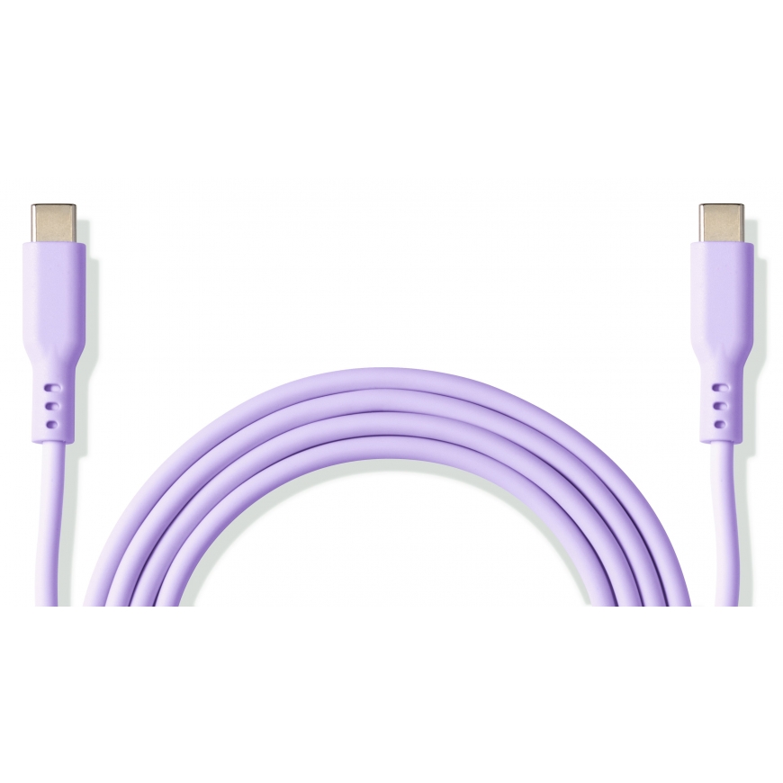Fuj:tech USB-C silikonikaapeli, violetti, 1,5 m