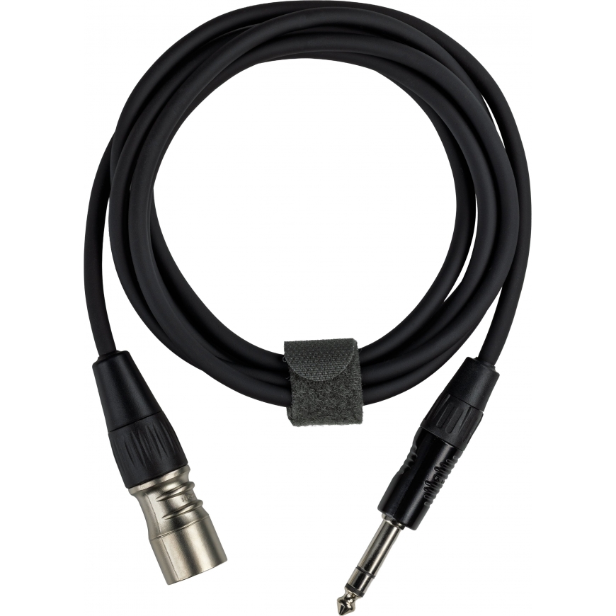 Fuj:tech 6,3 mm TRS – XLR uros signaalikaapeli, 3 m, musta