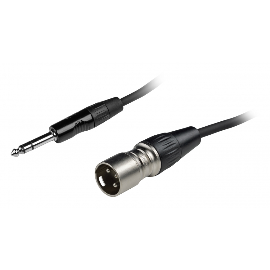 Fuj:tech 6.3 mm TRS – XLR male signal cable, 3 m, black – 2