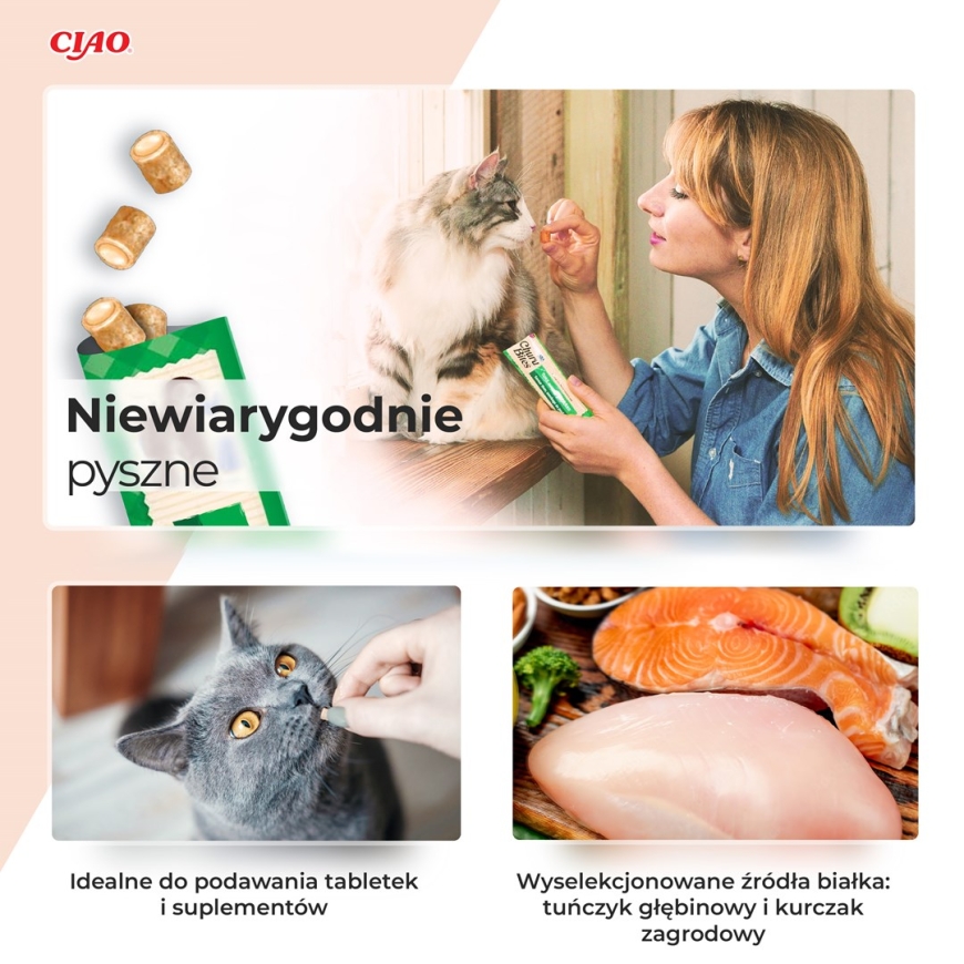 INABA Churu Bites Vista ar tunziviem un gliemežvākiem - kaķu našķi - 3x10 g – 3