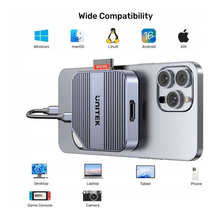 UNITEK S1244CGY01 USB-C Pilkas – 3