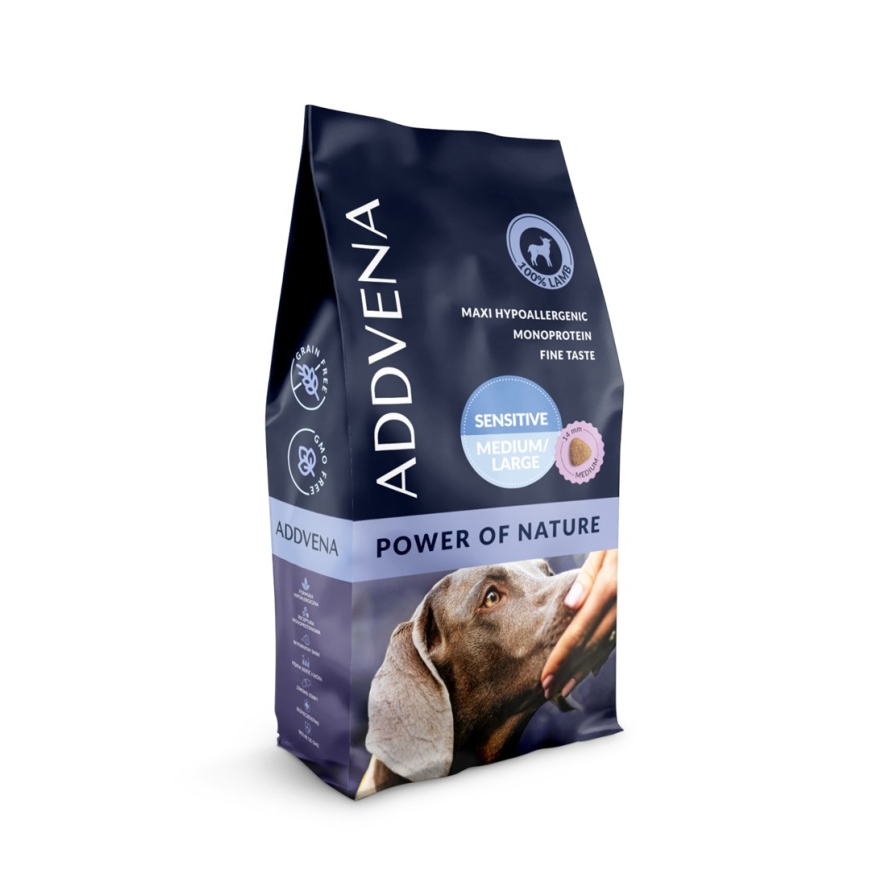 ADDVENA Dabas Spēks Pieaugušajiem Jutīgajiem Vidējiem/Lielajiem Mono Gaļas - sausais suņu ēdiens - 10kg – 2