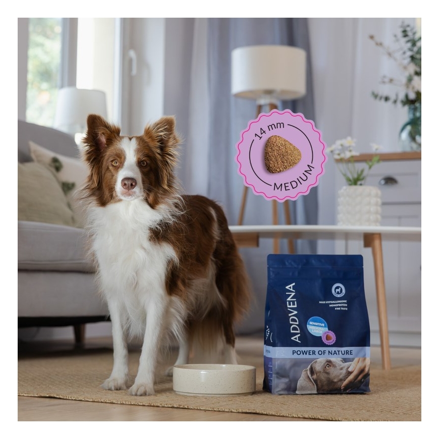 ADDVENA Dabas Spēks Pieaugušajiem Jutīgajiem Vidējiem/Lielajiem Mono Gaļas - sausais suņu ēdiens - 10kg – 5