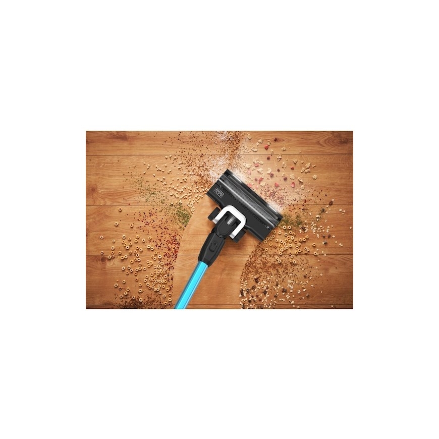 Black & Decker BSV520BRB-QW dulkių siurblys, lazdelinis/elektrinis šluota, akumuliatorinis sausas, be maišo, 0,65 L, mėlynas, 2 – 5