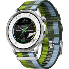 OPPO Watch S viedpulk ar tekstila jostu, sudraba