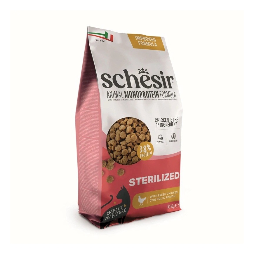 SCHESIR Animal Mono Protein Formula Стерилизованный куриный – сухой корм для кошек – 10 кг – 2