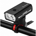 JOHORSE USB laaditav jalgratta esituled, 400LM LED jalgratta esilamp, kahekordne kiirus, alumiiniumist korpus, akuindikaator, ve