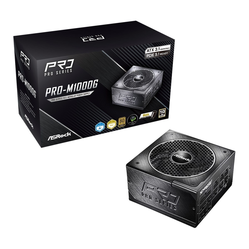 Asrock PRO-M1000G 1000W 80 PLUS Gold barošanas bloks