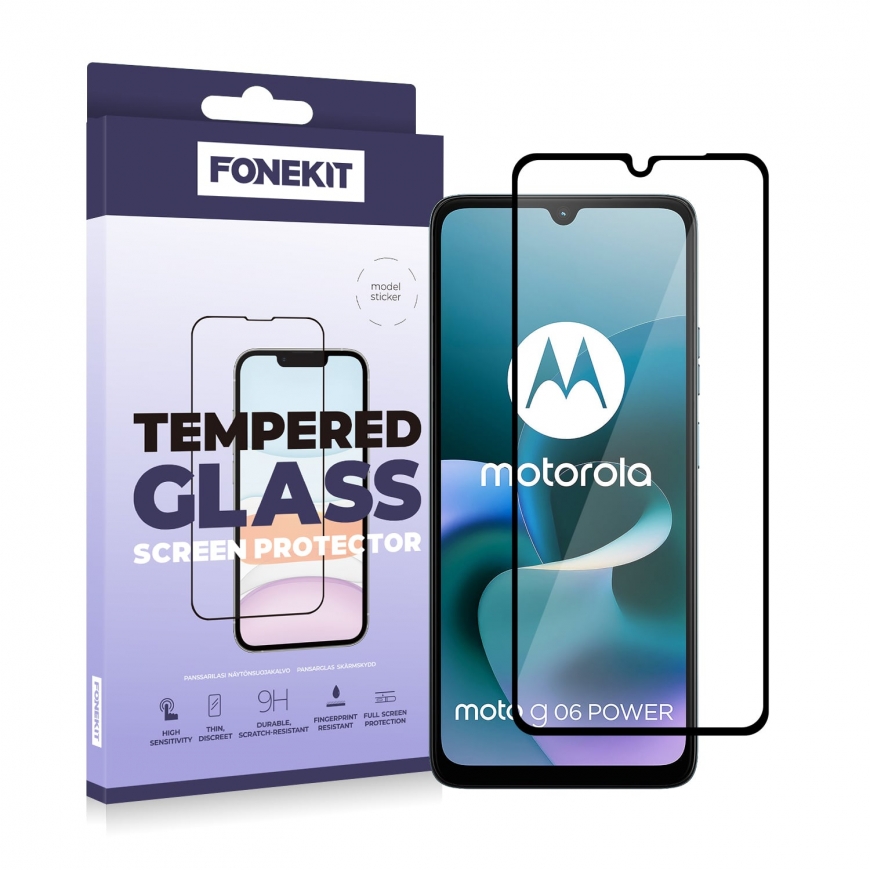 FoneKit Full Cover stiklas apsauginis, Motorola G06 Power