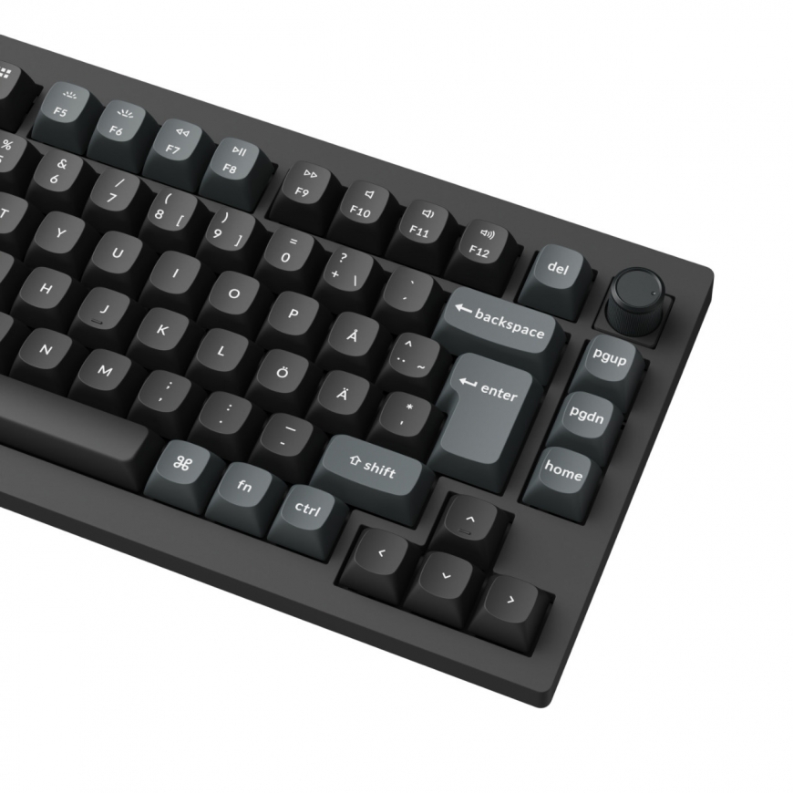 Keychron V1 Ultra 75% 8K Tri-Mode K POM Red langaton mekaaninen näppäimistö, musta – 5