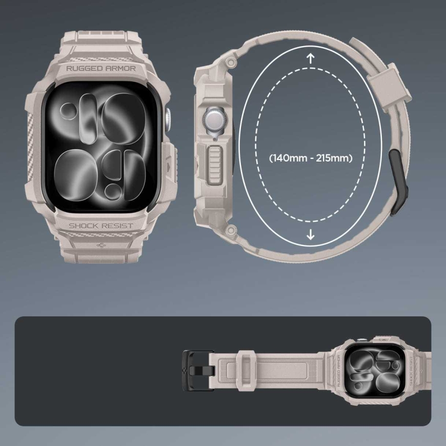 Spigen Rugged Armor Pro V2 Apple Watch 11/10 46 mm Dune Beige