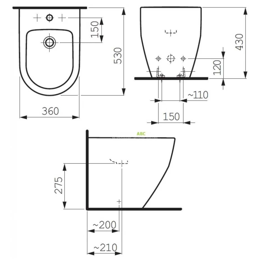 Laufen Pro 360x530 mm White – 3