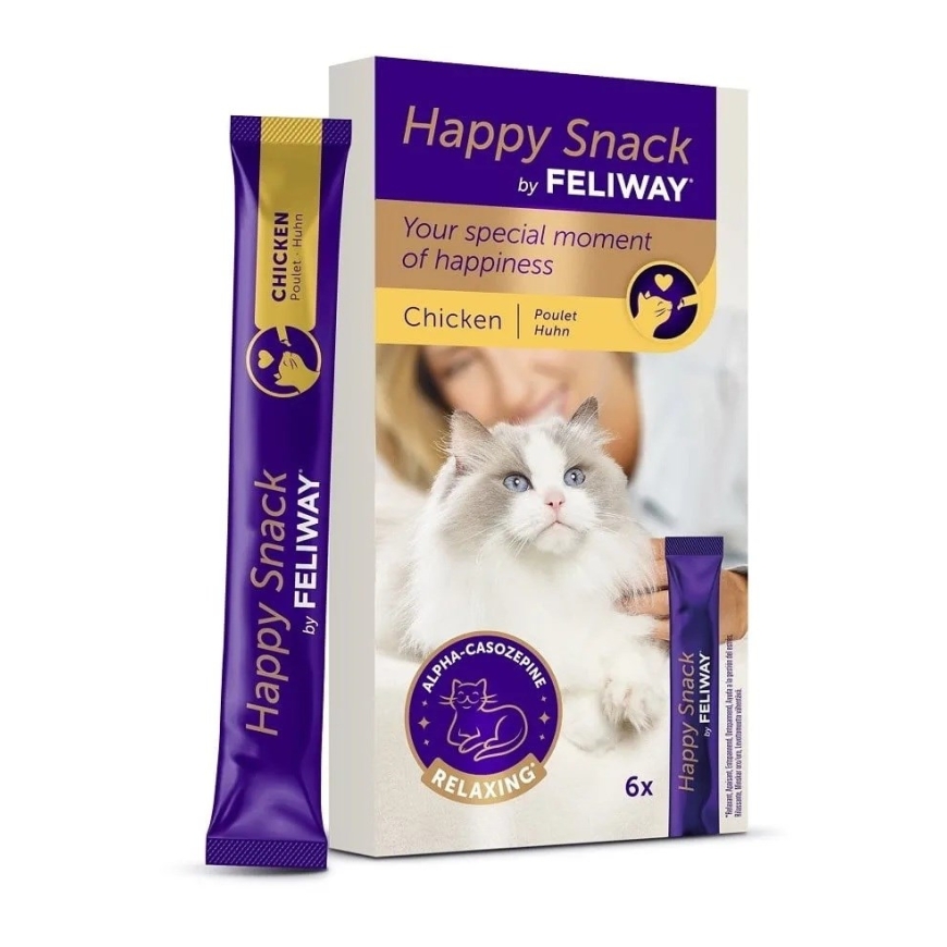 CEVA Feliway Happy snack курица - лакомство для кошек - 6x15g