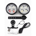 USB laaditav 4-LED jalgrattatuled – Esimene ja tagumised jalgrattatuled koos 120dB sarvega USB laaditav 4-LED jalgrattatuled – Esimene ja tagumised jalgrattatuled koos 120dB sarvega