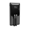 Gembird PB10-PD20-LCD-01 Fast charging power bank with integrated cables, 20W, 10000 mAh, black Gembird PB10-PD20-LCD-01 Fast charging power bank with integrated cables, 20W, 10000 mAh, black