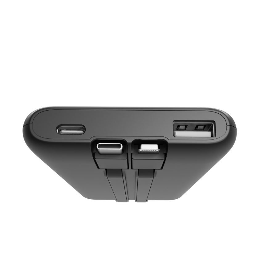 Gembird PB10-PD20-LCD-01 Nopea lataus power bank integroituilla kaapeleilla, 20 W, 10000 mAh, musta – 5