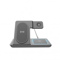 Gembird TA-WPC31A-01-BK 3-in-1 sulankstoma belaidė įkrovimo stotelė