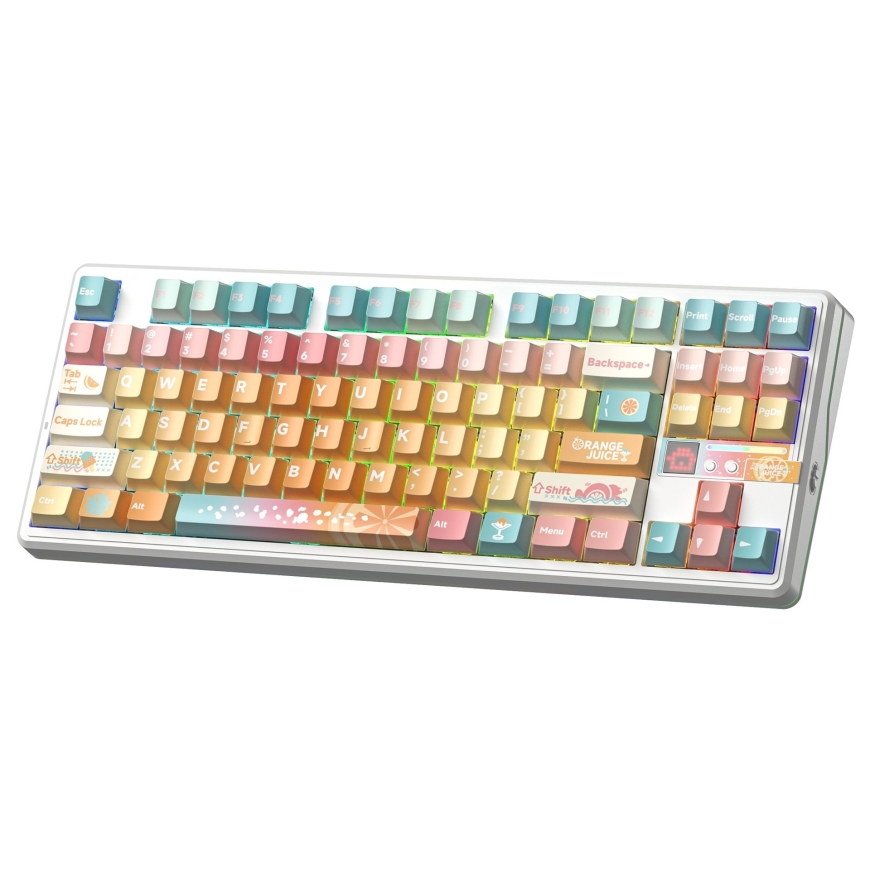 AULA Gasket F87 Pro V2 Orange Soda Kailh Meteorite Ice Cream RGB Keyboard – 3