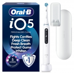 Oral-B iO5 elektriline hambahari, valge + reisikarp