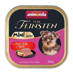 ANIMONDA Vom Feinsten Junior Mini Kalkun veise ja õunaga - märg koeratoit - 100g