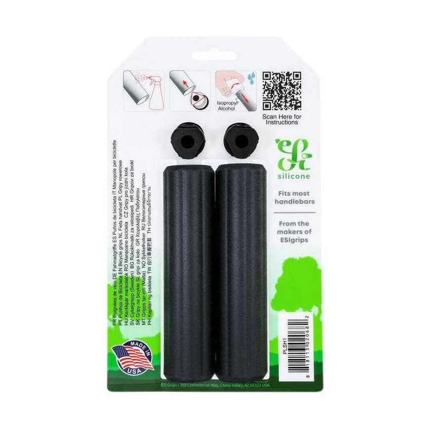Esi Grips Plush 35mm silikoninės rankenėlės dviračiui, juodos