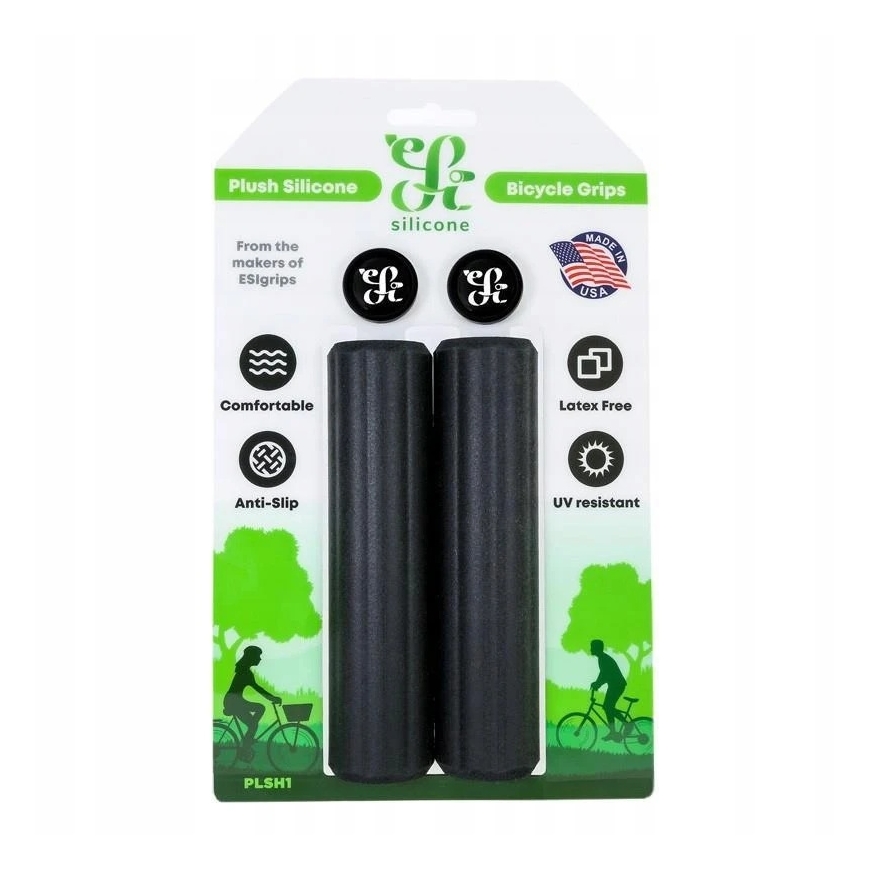 Esi Grips Plush 35mm silicone bicycle grips, black – 3