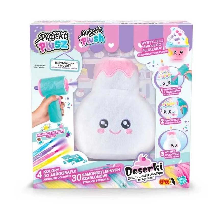 Epee Plush Desert Project - Creative Set with Electronic Airbrush, Birthday Cake