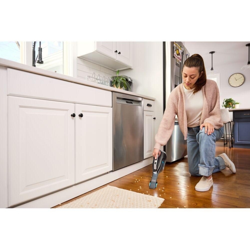 Black & Decker DVD320B nešiojamas dulkių siurblys juodas, sidabrinis, turkio spalvos be maišelių – 3