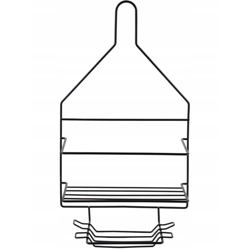 Bathlab CARL Musta Kylpyhuonehylly 2 Hyllyä 23x9,5x41,5cm – 4