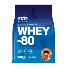 Star Nutrition Whey-80 Salted Caramel olbaltumvielu pulveris, 500 g
