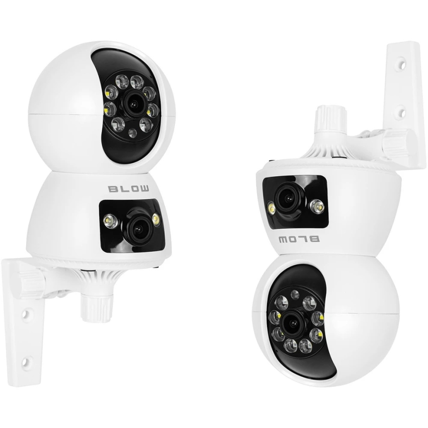 BLOW WiFi kamera su dvigubais objektyvais, 3MP+3MP, T-266, Tuya, pasukama auklės kamera – 4