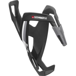 Elite Custom Race+ Bottle Holder Black Matt, White Graphic