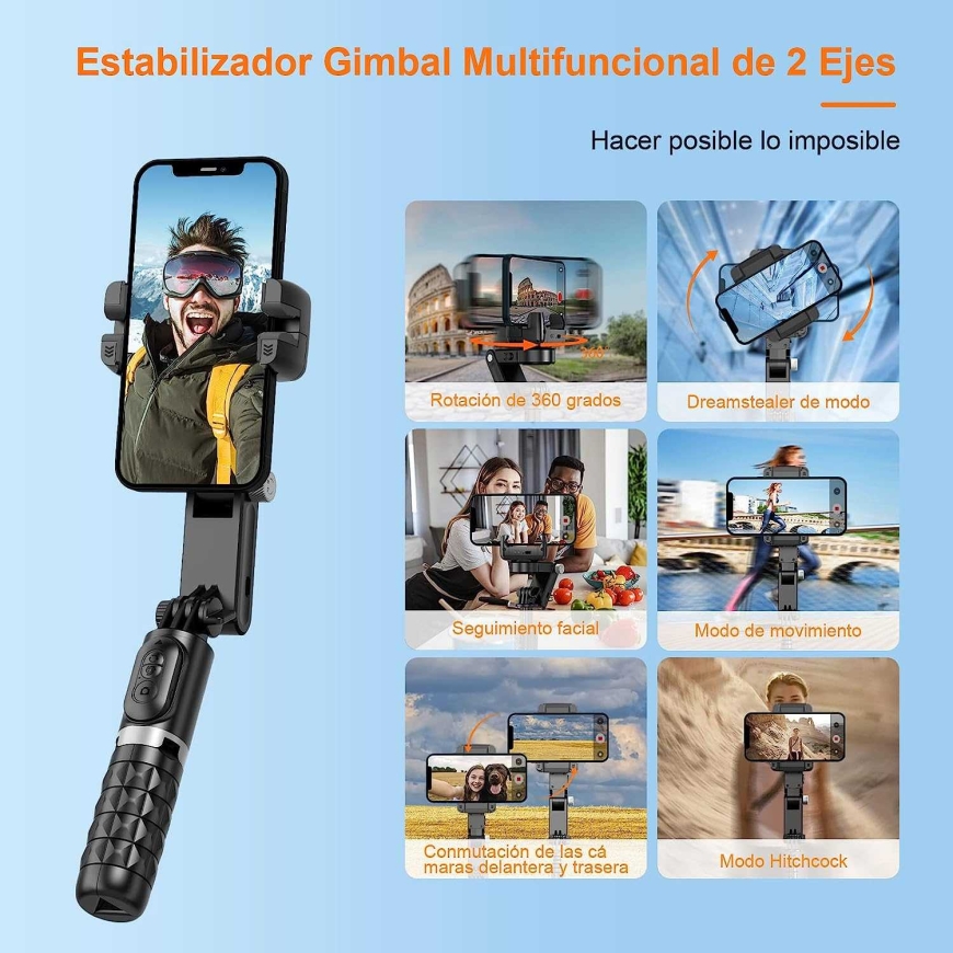 Riff Q18"Universalus išmanusis sekimo stalinis trikojis gimbal stabilizatorius Bl