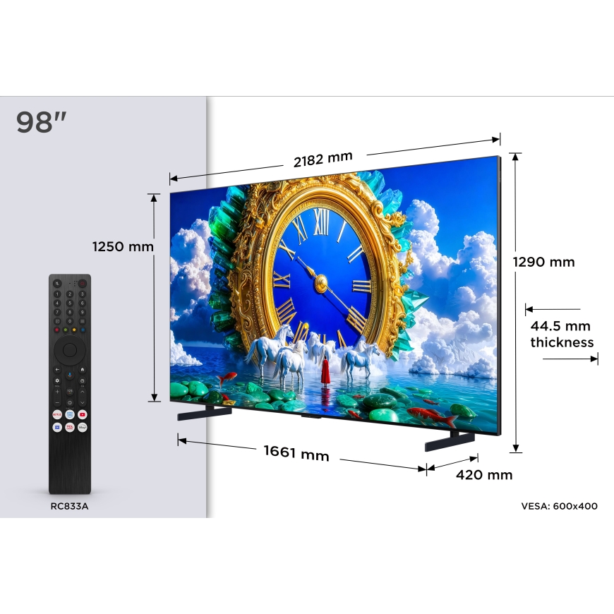 TCL 98" A400 – 4K QLED Google TV – 3