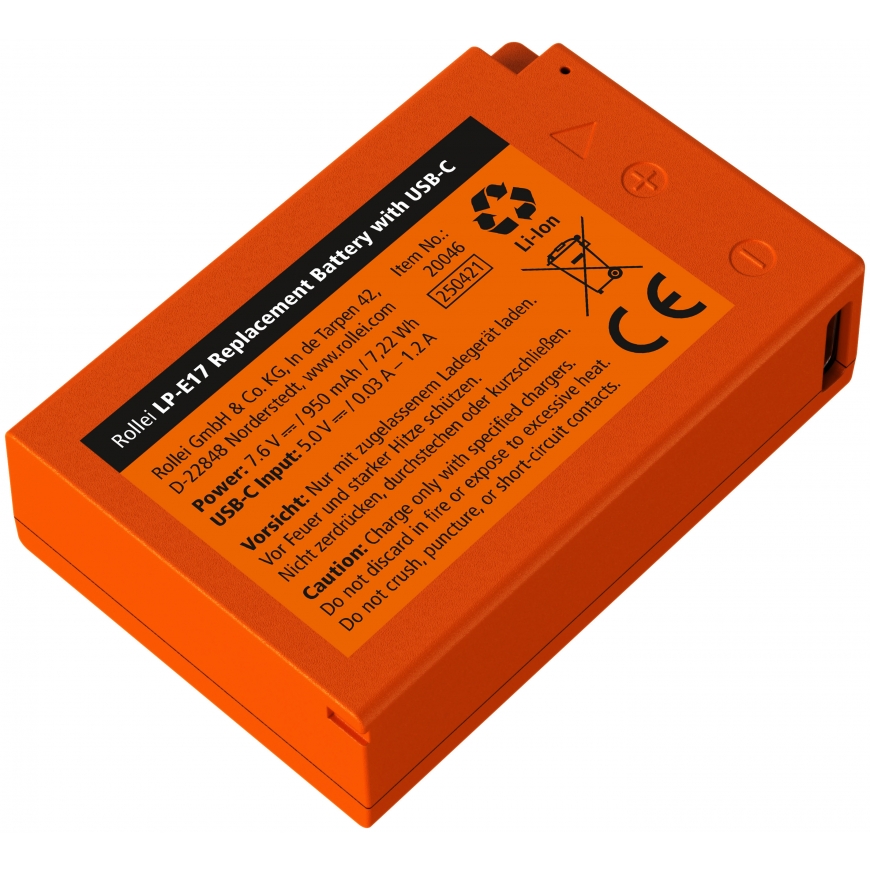 Rollei LP-E17 Canon USB-C rechargeable battery – 3