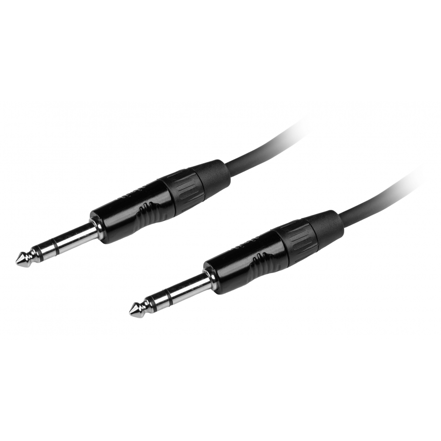 Fuj:tech 6,3 mm TRS uros – 6,3 mm TRS uros audiokaapeli, 2 m, musta – 2